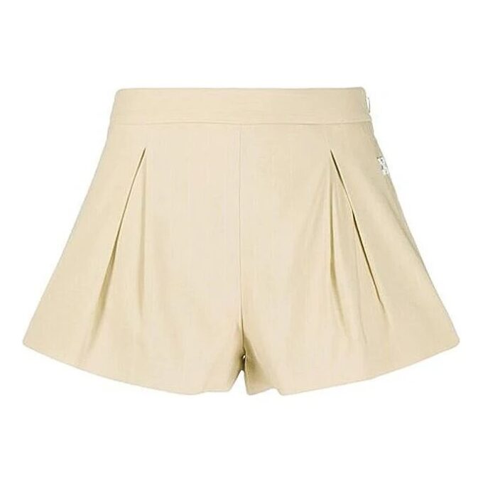 Pantalones Cortos de cintura baja Off-White SS20, color blanco roto