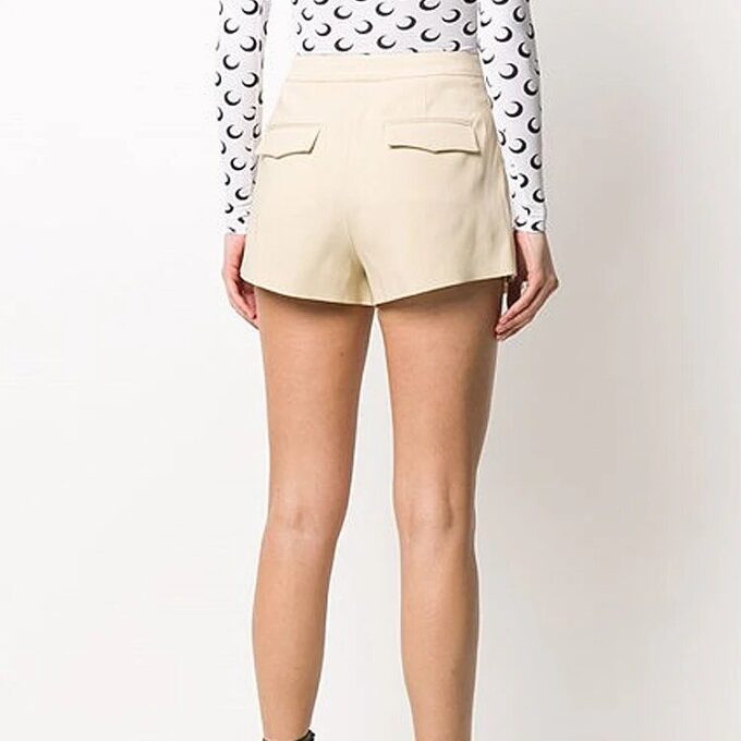 Pantalones Cortos de cintura baja Off-White SS20, color blanco roto
