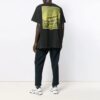 Pantalones Cortos de corte holgado con estampado en la espalda, manga corta, negro