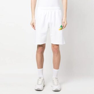 Pantalones Cortos de corte sin rematar con flechas «Blanco»