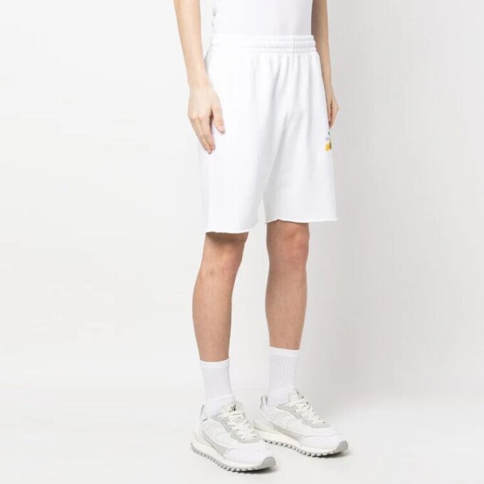 Pantalones Cortos de corte sin rematar con flechas «Blanco»