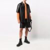 Pantalones Cortos de Cuero para Hombre Off-White SS21, corte holgado, negros