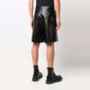 Pantalones Cortos de Cuero para Hombre Off-White SS21, corte holgado, negros
