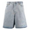 Pantalones Cortos de Denim de Algodón SS21, corte holgado, azul