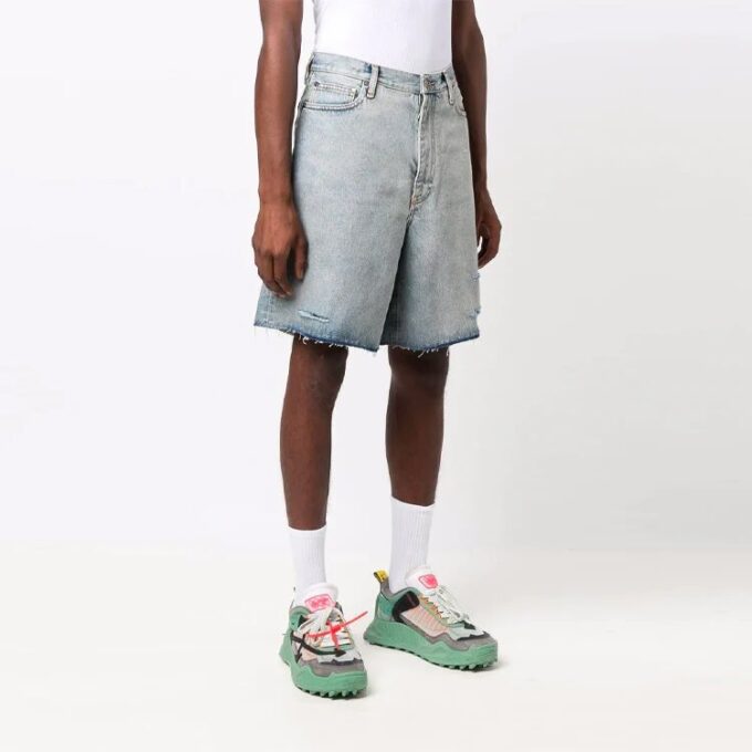 Pantalones Cortos de Denim de Algodón SS21, corte holgado, azul
