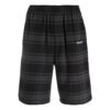 Pantalones Cortos de estampado de cuadros «Negro Gris»