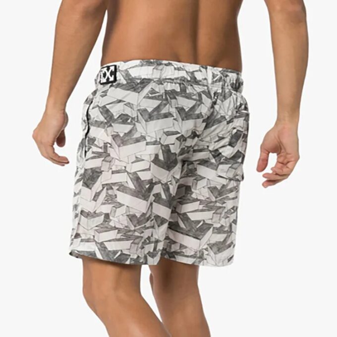 Pantalones Cortos de hombre Off-White con estampado de flechas, gris