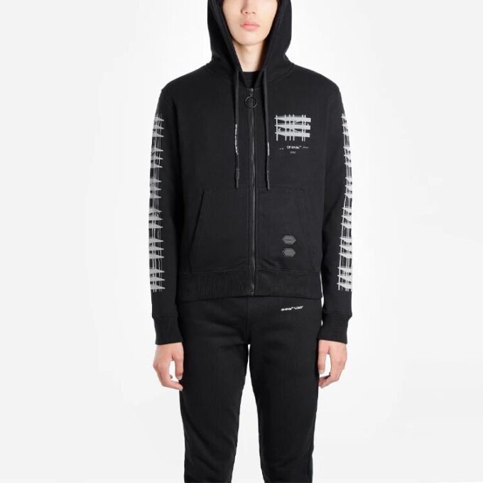 Pantalones cortos de hombre Virgil Abloh Industrial Slim con cremallera, negros