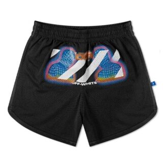 Pantalones Cortos de malla a rayas, versión negra