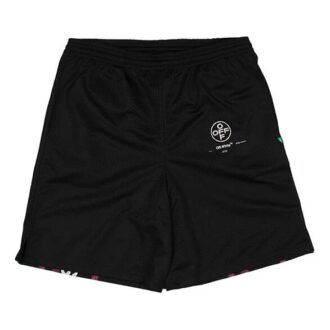 Pantalones Cortos de malla con estampado diagonal negros para hombre de Virgil Abloh