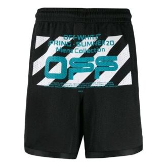 Pantalones Cortos de malla con líneas onduladas Negro/Multicolor
