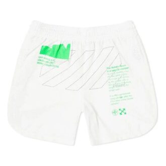 Pantalones Cortos de malla para hombre Off-White, blancos