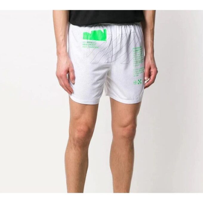 Pantalones Cortos de malla para hombre Off-White, blancos