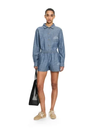 Pantalones Cortos de Pijama de Denim Chambray