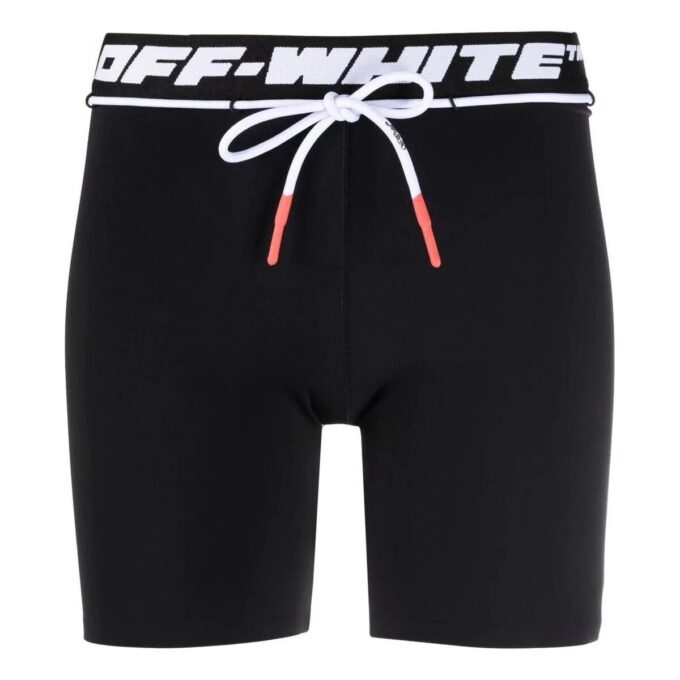 Pantalones Cortos de running Off-White con logotipo en la cintura «Negro»