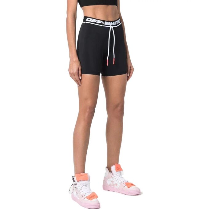 Pantalones Cortos de running Off-White con logotipo en la cintura «Negro»