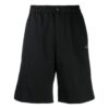Pantalones Cortos de verano 2021 con botones y letras, corte holgado, negros