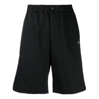 Pantalones Cortos de verano 2021 con botones y letras, corte holgado, negros