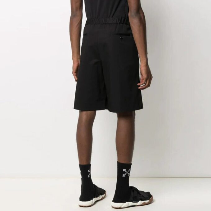 Pantalones Cortos de verano 2021 con botones y letras, corte holgado, negros