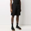 Pantalones Cortos de verano 2021 con botones y letras, corte holgado, negros