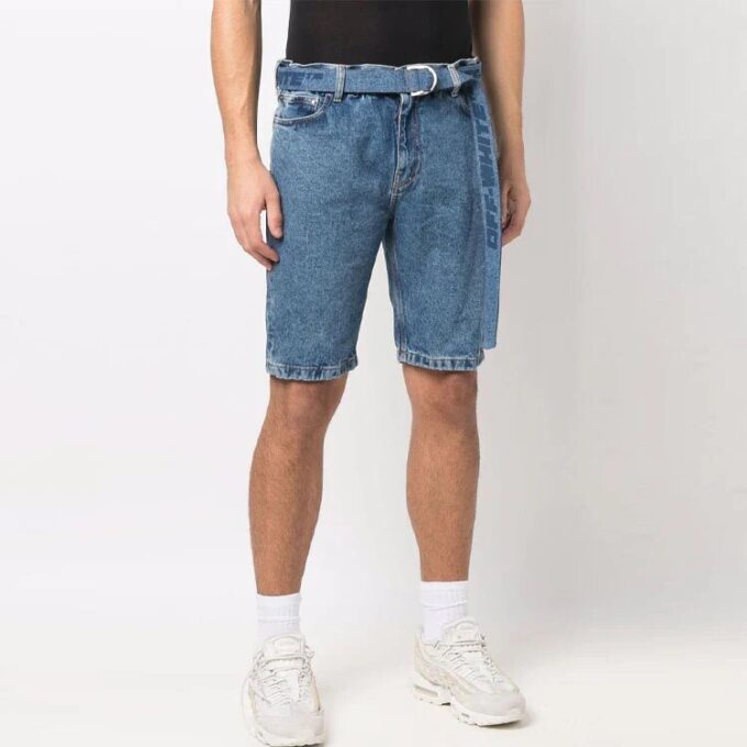 Pantalones Cortos Denim con cinturón