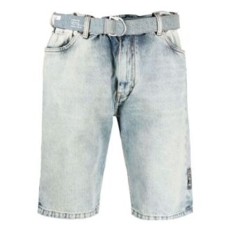 Pantalones Cortos Denim con estampado del logotipo SS21, versión azul