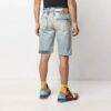 Pantalones Cortos Denim con estampado del logotipo SS21, versión azul