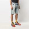 Pantalones Cortos Denim con estampado del logotipo SS21, versión azul