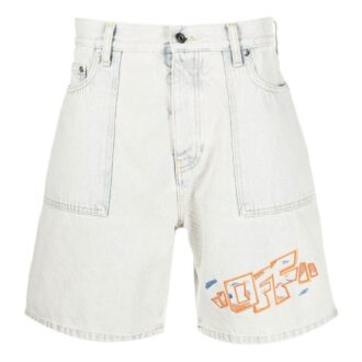 Pantalones Cortos Denim con logotipo bordado