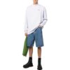 Pantalones Cortos Denim de color liso con estampado de flechas para hombre Off-White FW22, azul