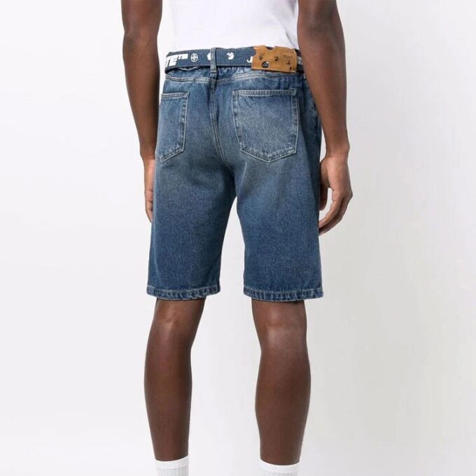 Pantalones Cortos Denim informales FW21, versión ajustada, azul
