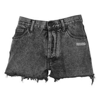 Pantalones Cortos Denim negros con logotipo Off-White