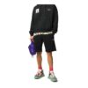 Pantalones Cortos deportivos Arrow Sports con diseño de flechas pulverizadas, negros