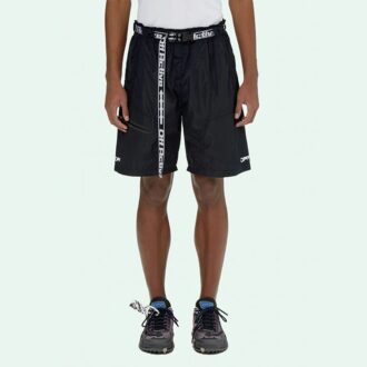 Pantalones Cortos deportivos cargo con estampado de logotipo, versión negra