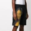 Pantalones Cortos deportivos con aplique de Mona Lisa para hombre, negros