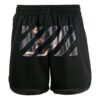 Pantalones Cortos deportivos con estampado Caravaggio FW20 para hombre, negros