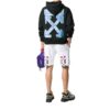 Pantalones Cortos deportivos con estampado Caravaggio para hombre, color blanco, colección FW20