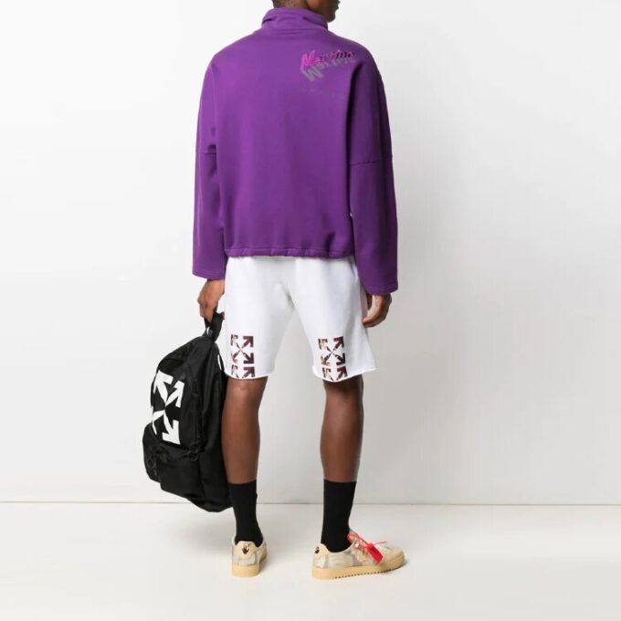 Pantalones Cortos deportivos con estampado de flechas SS21, versión en blanco