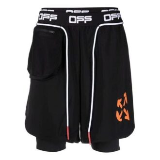 Pantalones Cortos deportivos con estampado de flechas, versión activa, color negro
