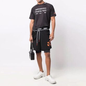 Pantalones Cortos deportivos con estampado de flechas, versión activa, color negro