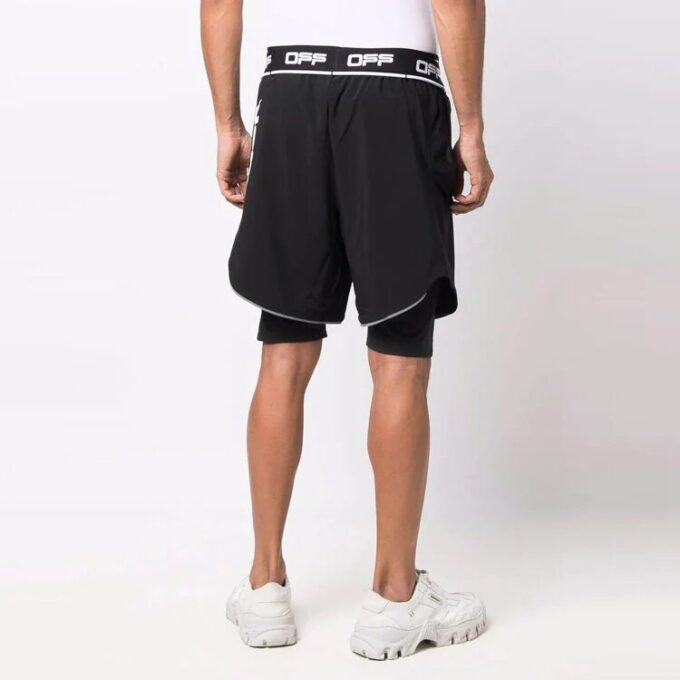 Pantalones Cortos deportivos con estampado de flechas, versión activa, color negro