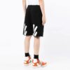 Pantalones Cortos deportivos con estampado Wave Diag de la colección SS22, versión estándar, negro