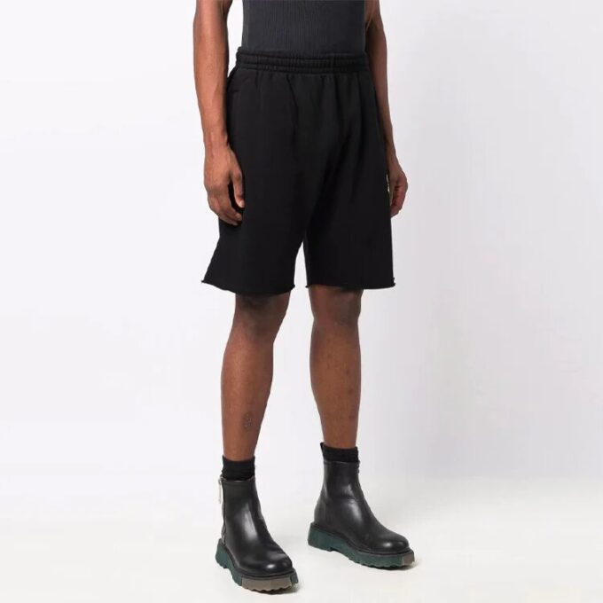 Pantalones Cortos deportivos con logo retro FW21, versión ajustada, negros