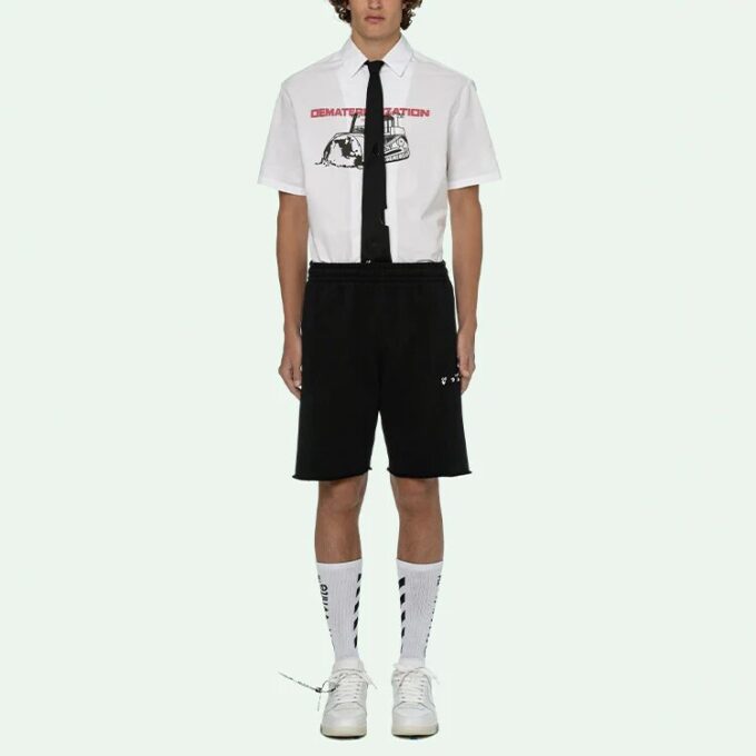 Pantalones Cortos deportivos con logo SS21, negros
