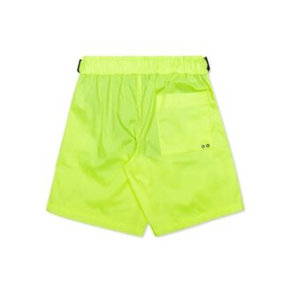 Pantalones Cortos deportivos de hombre Off-White con logotipo en la cintura C/O VIRGIL ABLOH, amarillo fluorescente Pantalones Cortos deportivos de hombre Off-White con logotipo en la cintura C/O VIRGIL ABLOH, amarillo fluorescente
