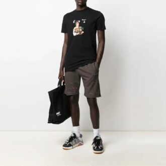 Pantalones Cortos deportivos holgados con estampado SS21, versión gris Pantalones Cortos deportivos holgados con estampado SS21, versión gris