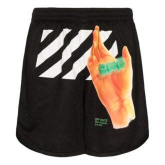 Pantalones Cortos deportivos negros con logotipo Off-White para hombre Pantalones Cortos deportivos negros con logotipo Off-White para hombre