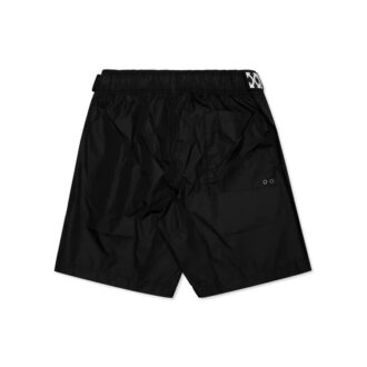 Pantalones Cortos deportivos Off-White para hombre C/O VIRGIL ABLOH con logotipo en la cintura, negros Pantalones Cortos deportivos Off-White para hombre C/O VIRGIL ABLOH con logotipo en la cintura, negros