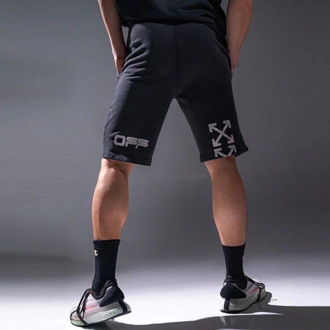 Pantalones Cortos estampados Off-White para hombre, negros