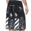 Pantalones Cortos con estampado de salpicaduras de tinta, negros